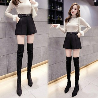 Quần Short Dạ Kèm Đai