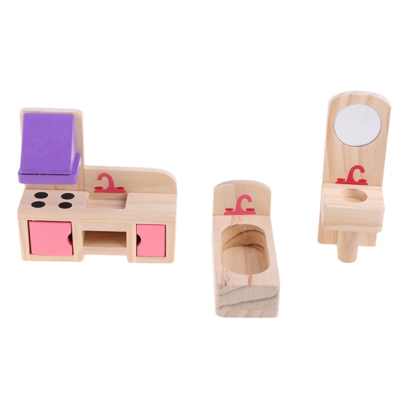Đồ Nội Thất Phòng Khách / Bếp / Phòng Ngủ Mini Cho Nhà Búp Bê