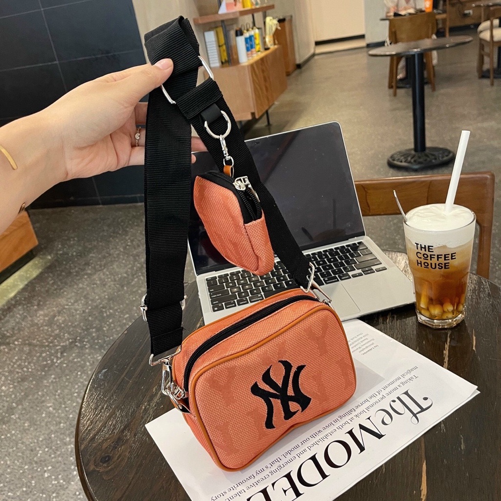 Túi set đôi ny thêu hot trend đeo chéo nữ đẹp giá rẻ đi chơi phong cách thời trang hàn quốc dễ thương cute DC288