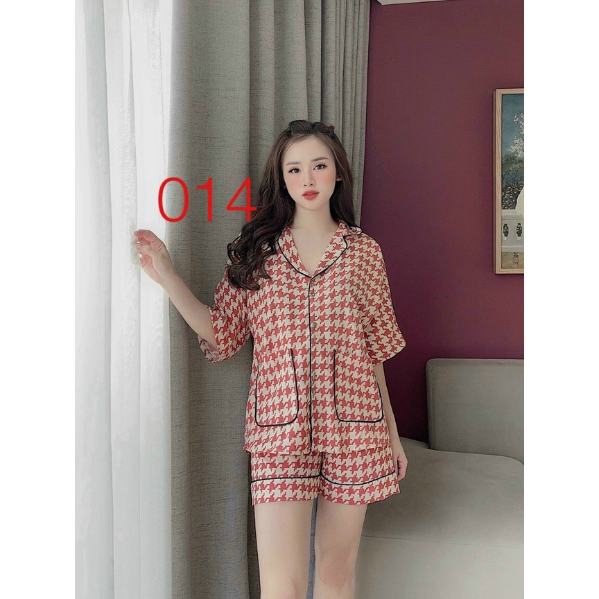 Đồ bộ nữ CARY,bộ ngủ pijama kate lụa tay lửng form rộng chất mát cho mùa hè