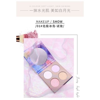 BẢNG PHẤN BẮT SÁNG MAKEUP SHOW 4 Ô
