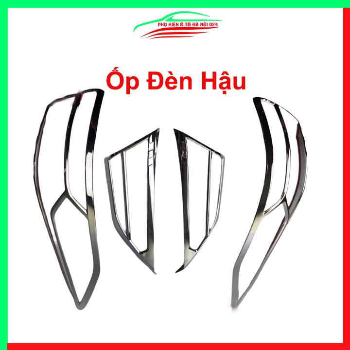 Ốp viền đèn pha hậu mạ crom Elantra 2016-2018 chống trầy trang trí bảo vệ xe