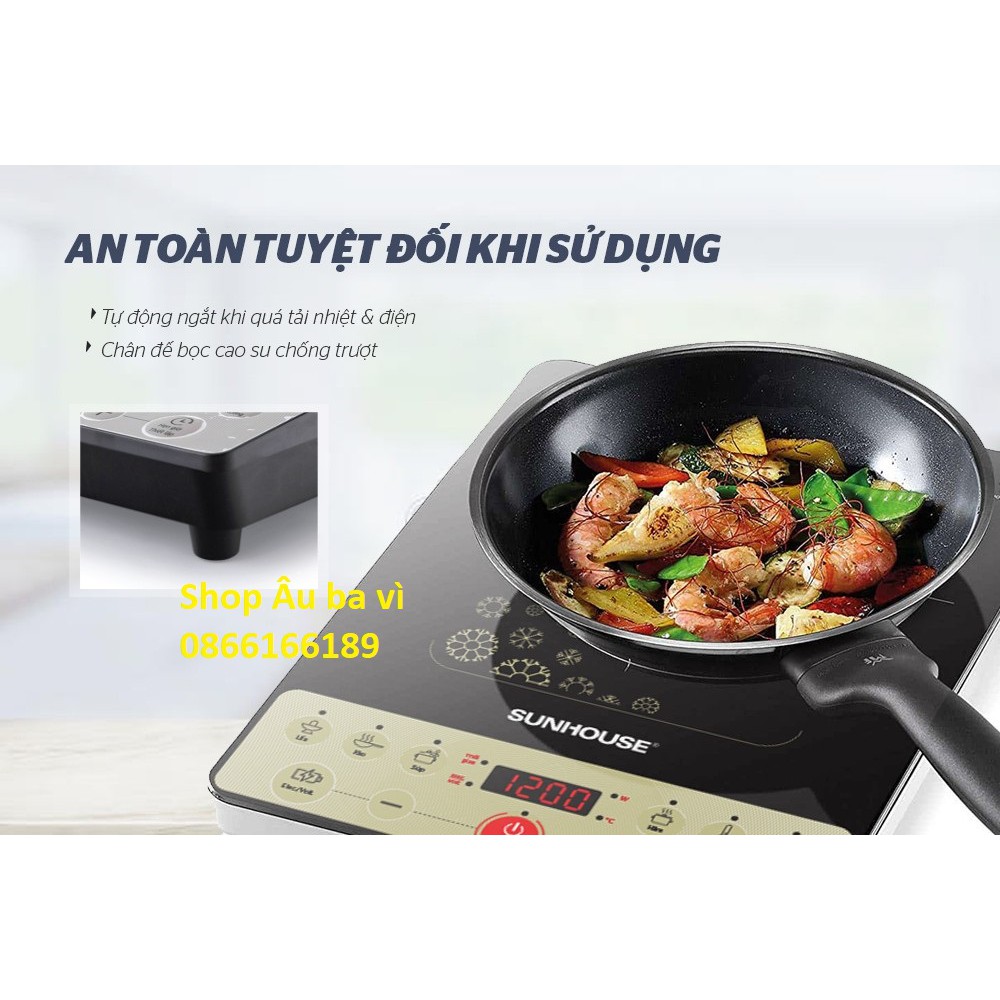 BẾP TỪ SUNHOUSE SHD 6152 (kèm nồi) công suất 2000w chính hãng siêu bền - đun nấu siêu nhanh - siêu bền