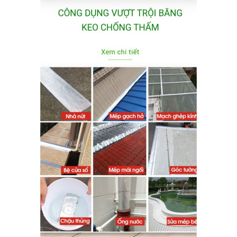 Băng Kéo Chống Thấm Chống Dột Siêu Dính Dài 5m
