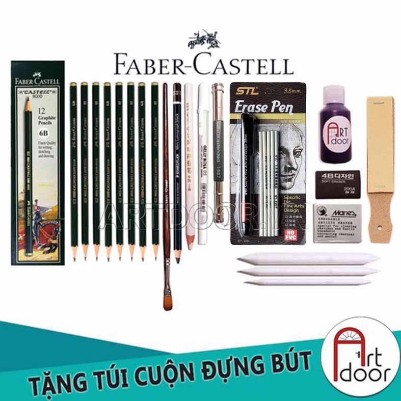 [ARTDOOR] Bộ dụng cụ vẽ tranh chì truyền thần Marco/ Koh/ Faber/ Staedtler