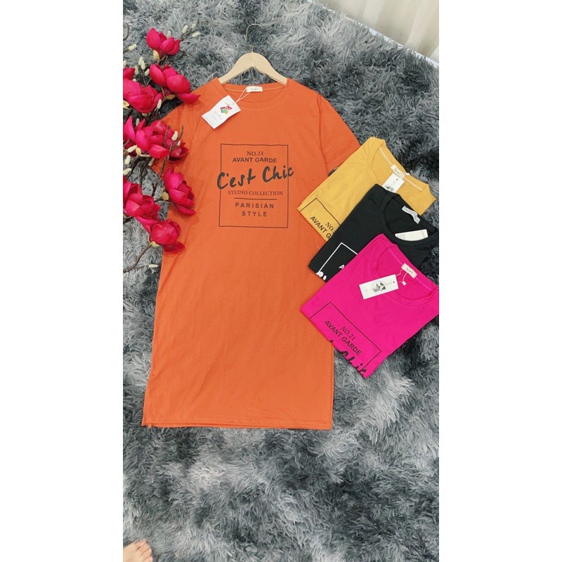 Váy suông Đầm suông Chất cotton CEST CHIC from rộng dáng dài