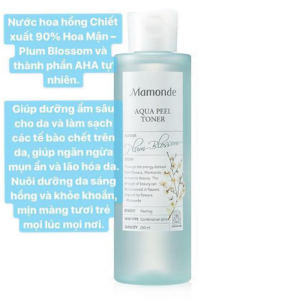 Nước Hoa Hồng Toner MAMONDE 250ml