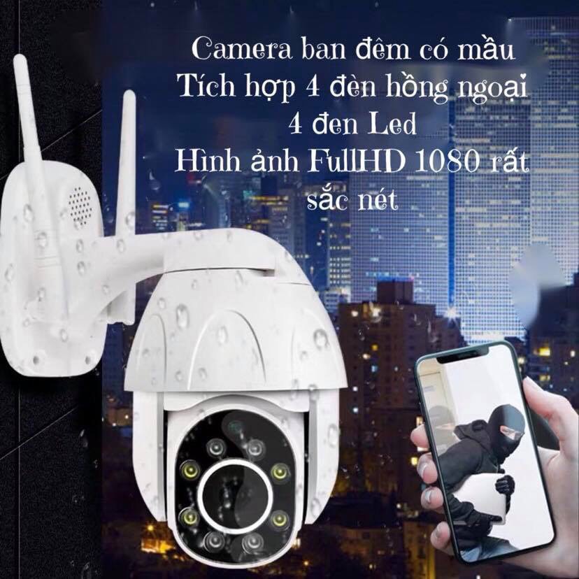 (Tặng thẻ nhớ YOOSEE 32GB, bảo hành 24 tháng)Camera xoay 360 độ PTZ,camera ngoài trời, chống nước,Xem đêm có màu