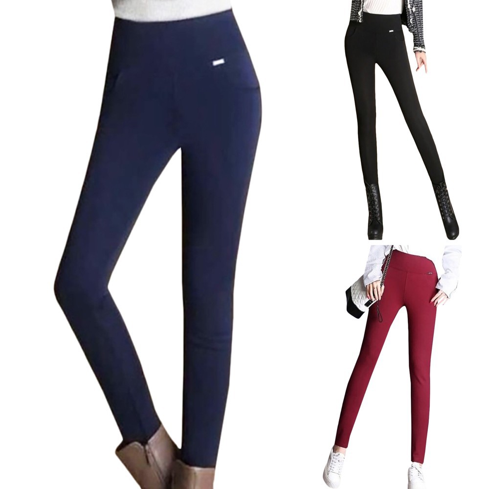 Quần Skinny Lưng Cao Thiết Kế Ôm Sát Tôn Dáng