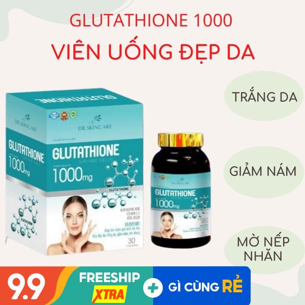 Viên Uống Trắng Da Glutathione 1000mg DR.Skincare Nâng Tone, Mờ Nám, Cải Thiện Nội Tiết Tố