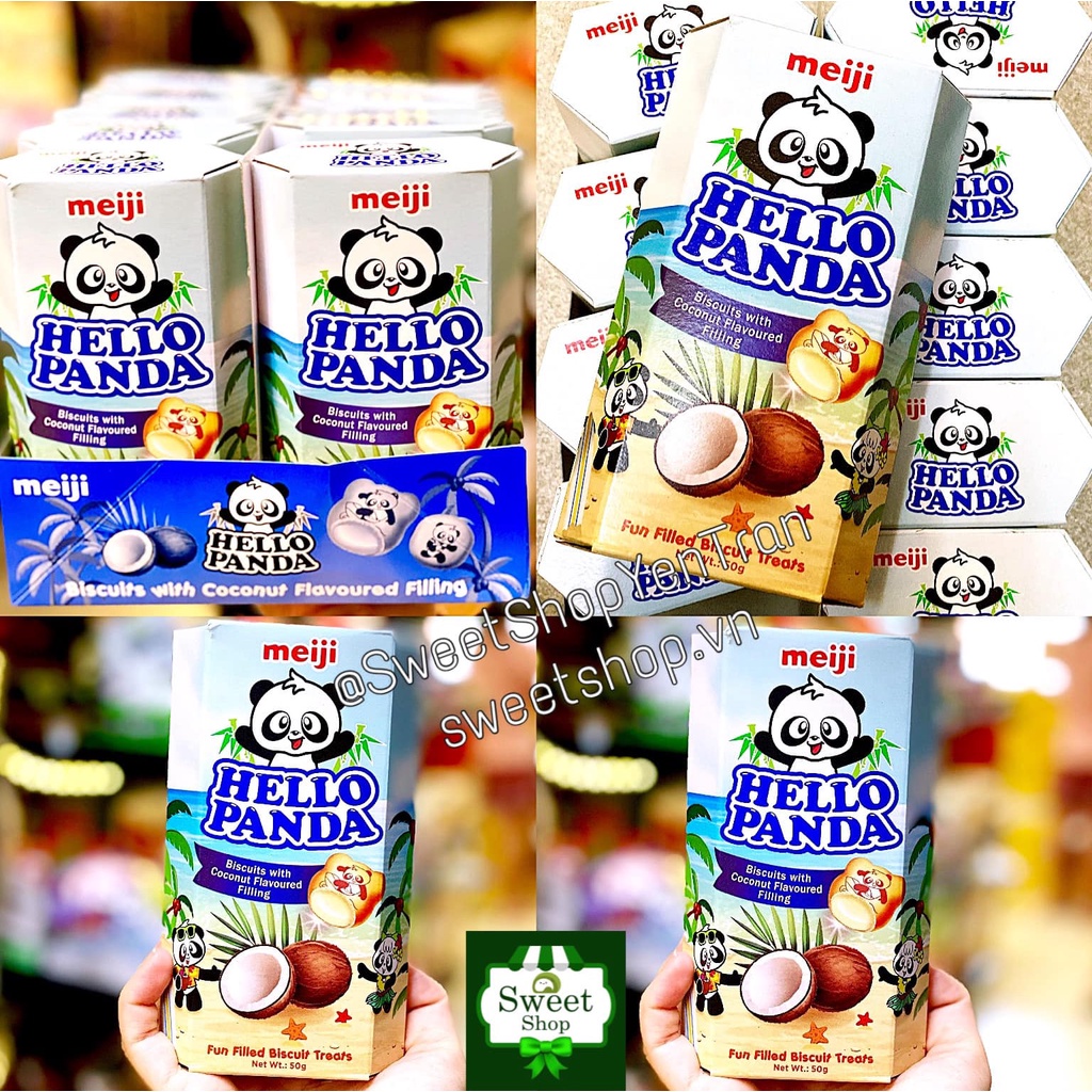 Bánh gấu nhân kem Meiji Nhật