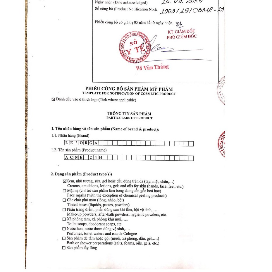 Serum Làm Giảm - Ngăn Ngừa Mụn -Le’Orga ACNE 24H Dung tích 15 ml | BigBuy360 - bigbuy360.vn