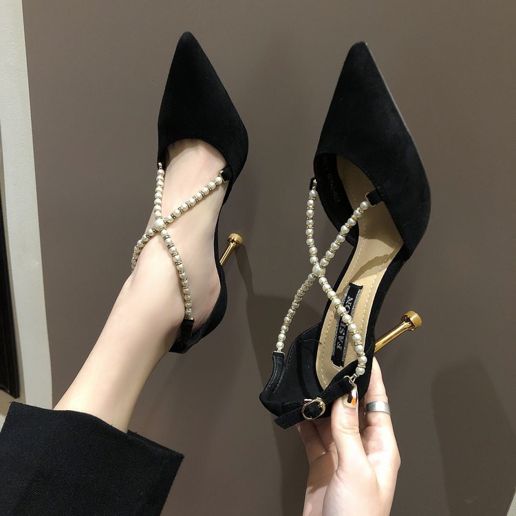 💕💕ORDER 057💕💕 Giày Cao Gót Mũi Nhọn Quai Chéo 7p (7cm)