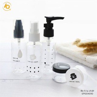 Set 5 bình chiết mỹ phẩm du lịch mini cao cấp phong cách Hàn Quốc SP004010 - SHOP10K