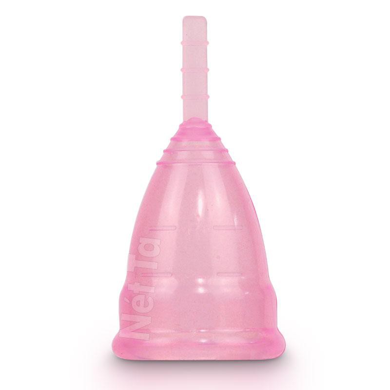 Cốc nguyệt san Pharma Cup 100% Silicone Pháp được làm bằng silicone y tế dùng để thay thế băng vệ sinh - Màu hồng 2 Size