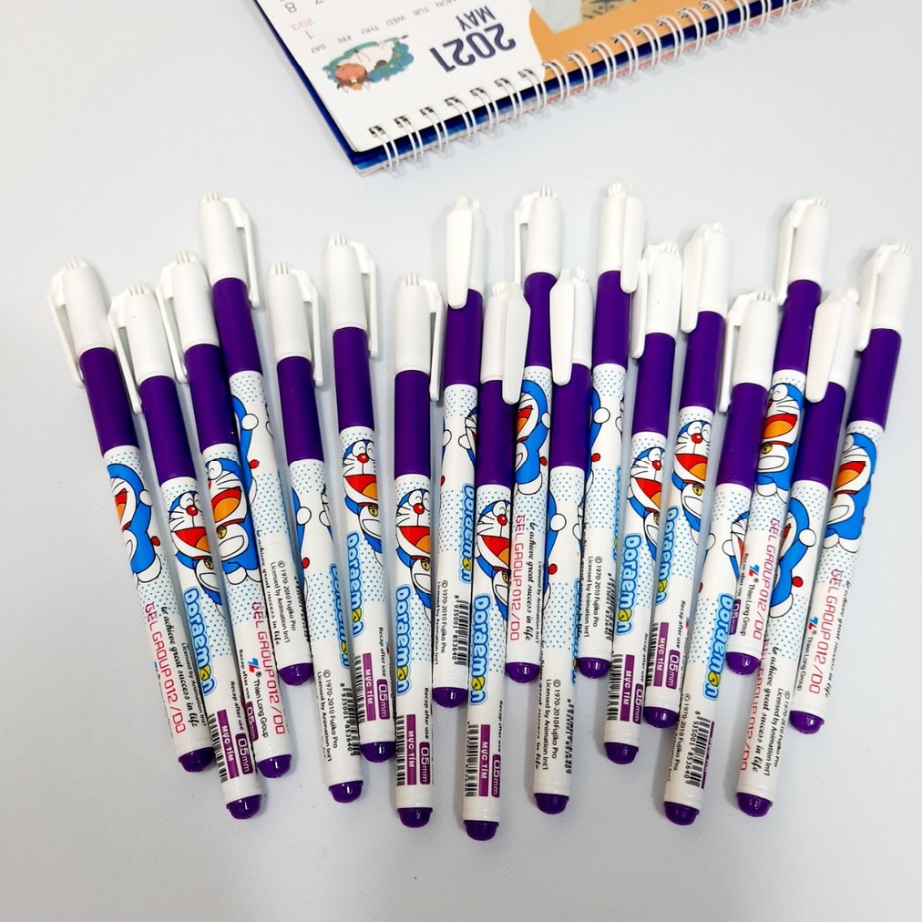 Set 10 chiếc Bút gel doremon TÍM Thiên Long DO-012