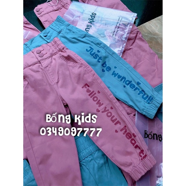 Quần Jogger Kaki Bé Gái In Chữ GJ