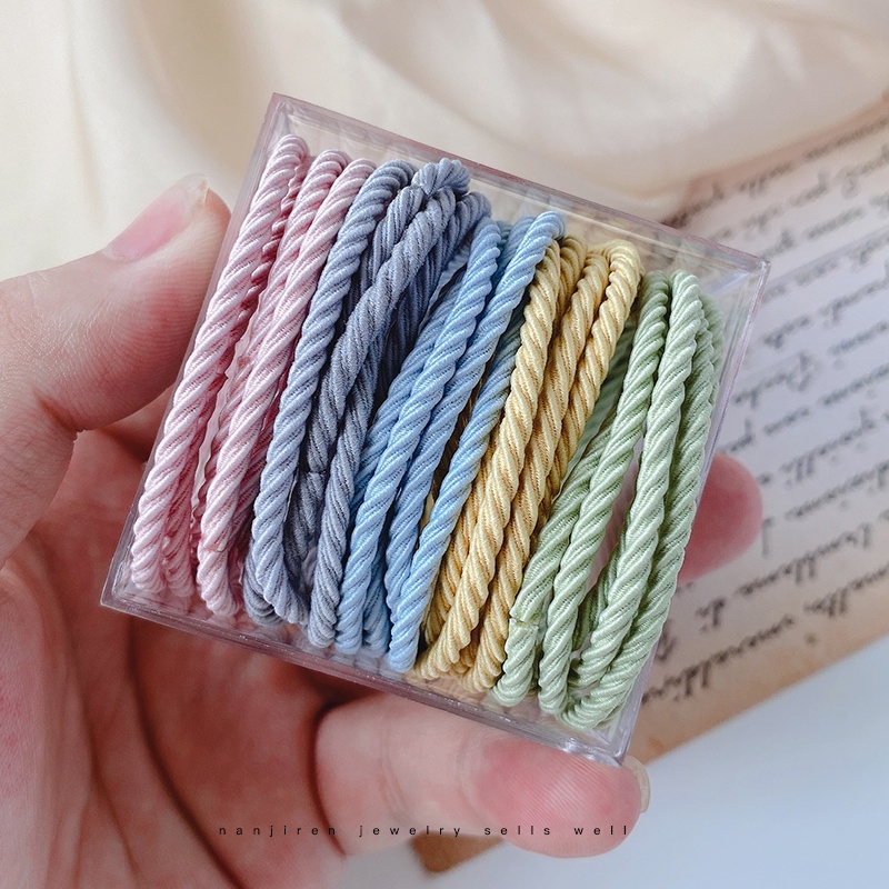 Dây buộc tóc cao su mỏng thiết kế đơn giản thời trang cho trẻ em