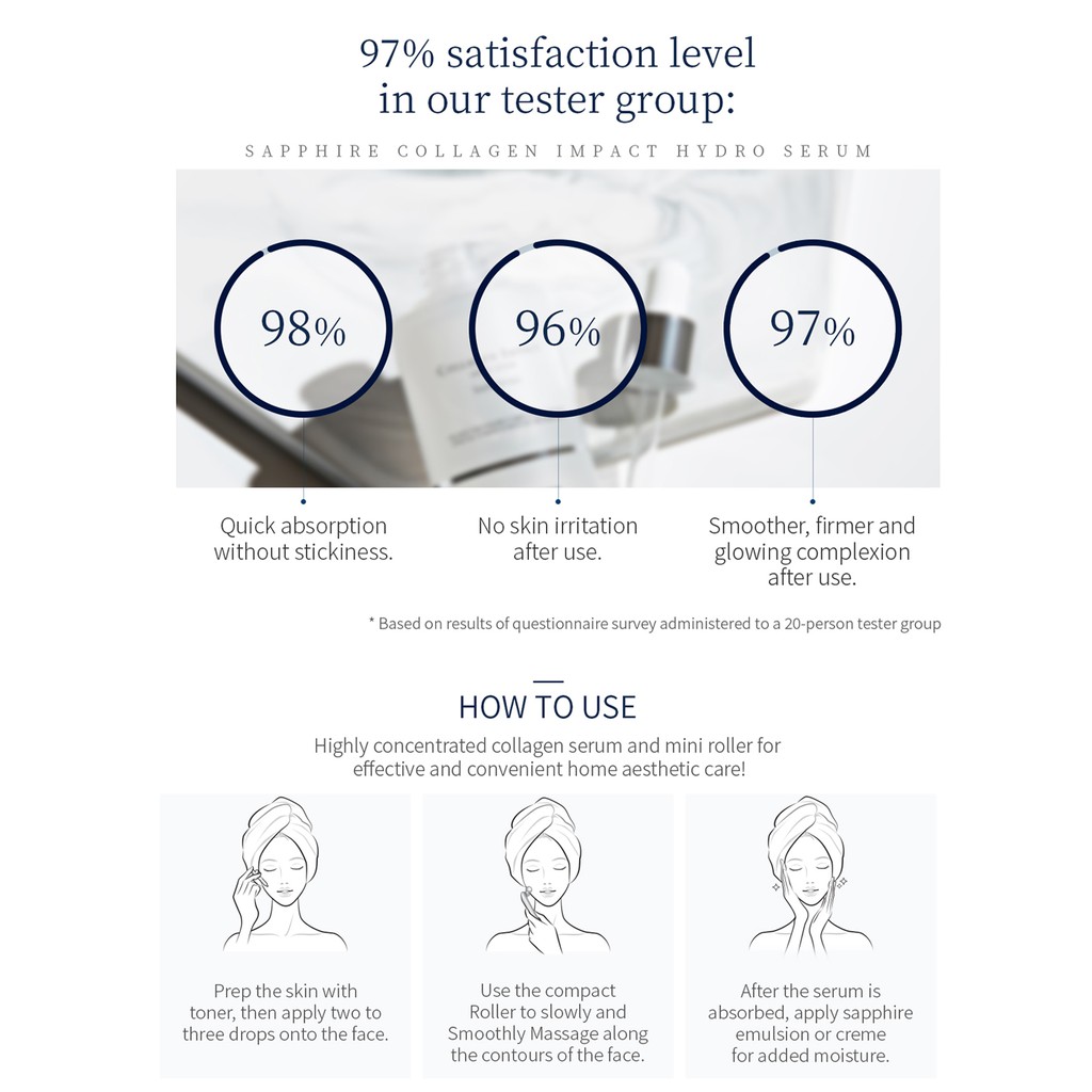 Bộ Serum dinh dưỡng tiểu phân tử collagen cao cô đặc và con lăn mini - Wellderma Collagen Beauty Care Serum & Roller Set