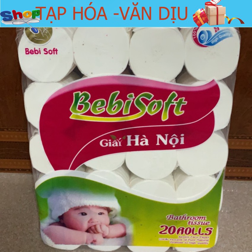 Giấy vệ sinh BebiSoft - Giấy Hà Nội 20 cuộn 1,3kg  ✅còn hàng ✅ tạp hóa Văn Dịu