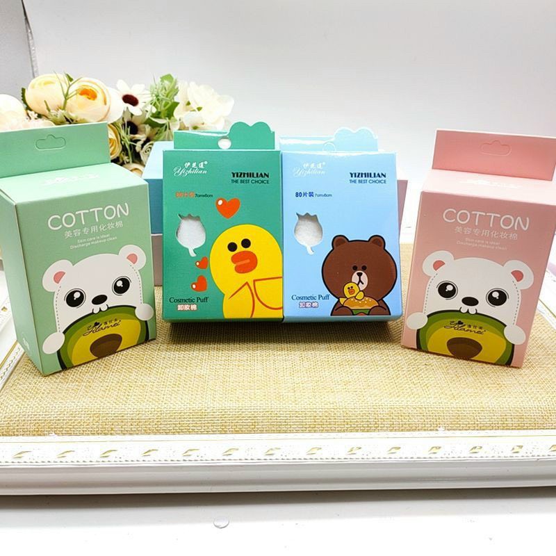 Hộp 50 miếng bông tẩy trang - Dùng đắp toner cực thích