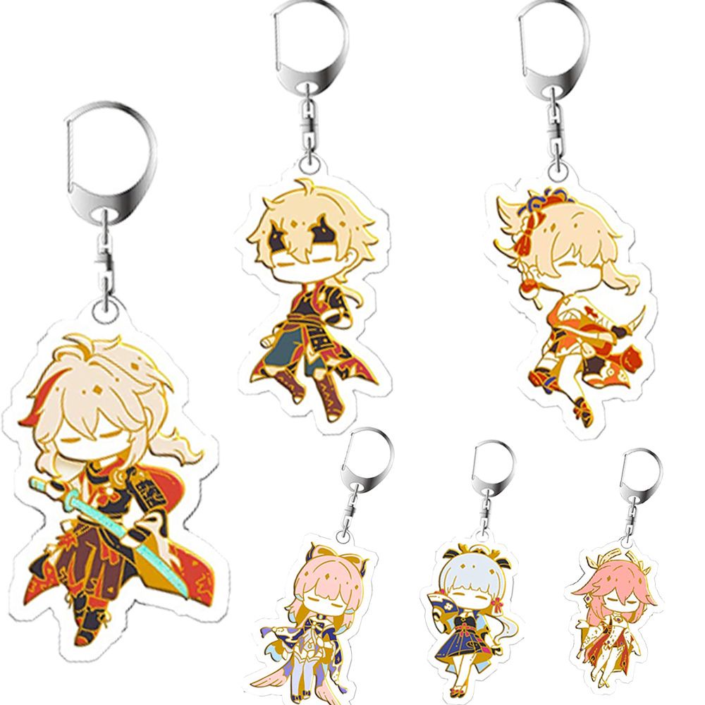 Móc chìa khóa bằng acrylic họa tiết anime thời trang