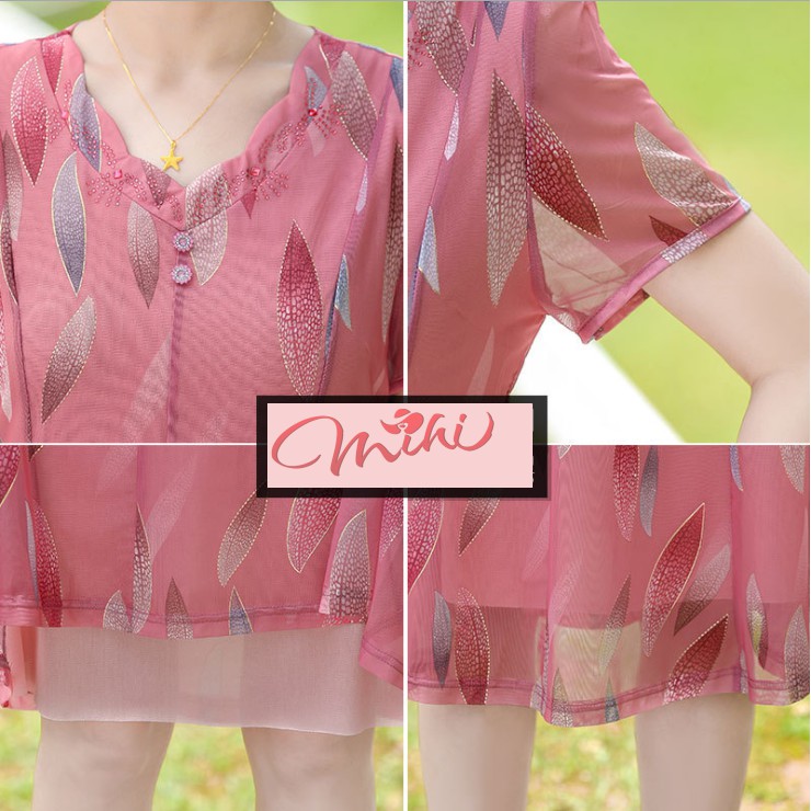 Váy Đầm trung niên nữ cho mẹ phối hoa cao cấp V81 - Áo đầm kiểu thời trang dự tiệc dạ hội đẹp cho người lớn tuổi Bigsize | BigBuy360 - bigbuy360.vn