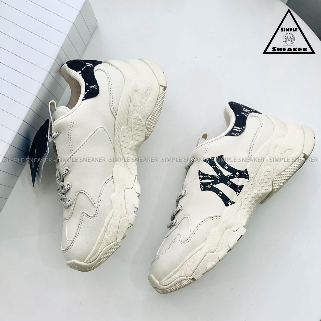 Giày MLB NY Mono Heel Chính Hãng 🔴SIMPLE SNEAKER🔴 MLB Big Ball Chunky Mono Heel New York Yankees Auth