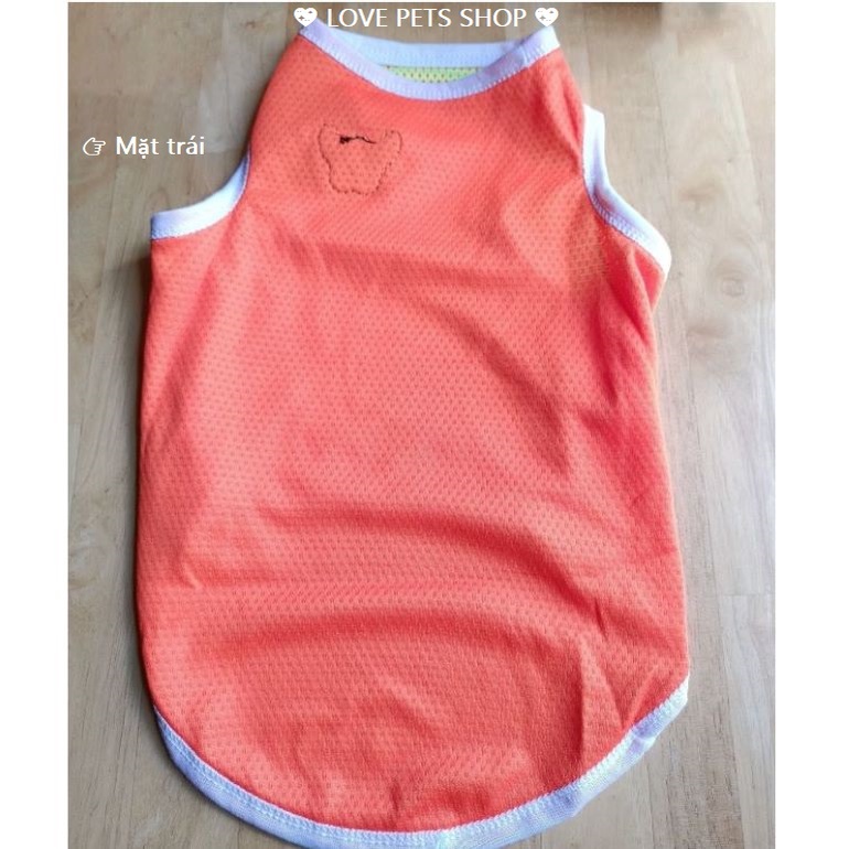 ÁO CHO CHÓ MÈO, ÁO BA LỖ BẰNG VẢI LƯỚI 2 LỚP CHO THÚ CƯNG NHỎ DƯỚI 5KG - LOVE PETS SHOP