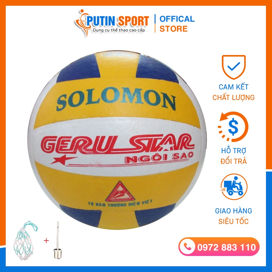 Bóng chuyền GERU STAR SOLOMON, Quả bóng chuyền thi đấu, banh bóng chuyền tập luyện chính hãng - Putin Shop