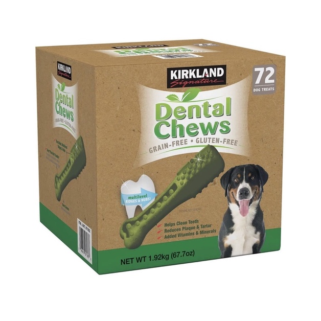 Xương gặm sạch răng Kirkland Signature Doggy Dental Chews thùng 1.92kg