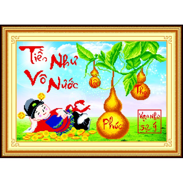 Tranh đá tiền vô như nước 471 Kích thước : 65x45 cm