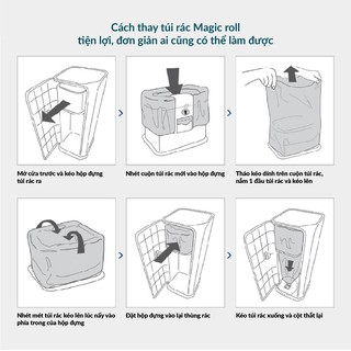 Thùng rác ma thuật Magikan MS250PW