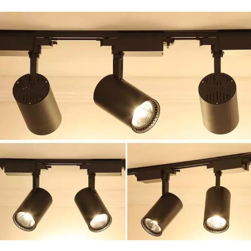 COMBO 1 Thanh Ray Và 3 Đèn Rọi 20w Ánh Sáng Vàng