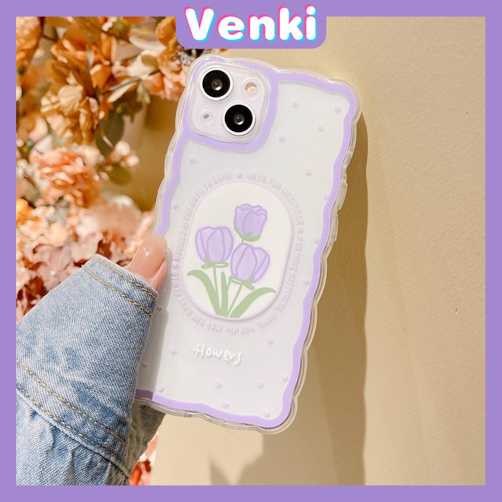 Ốp Điện Thoại Silicon Mềm Trong Suốt In Hình Hoa Tulip Cho iPhone 13 Pro Max 12 Pro Max 11 7Plus