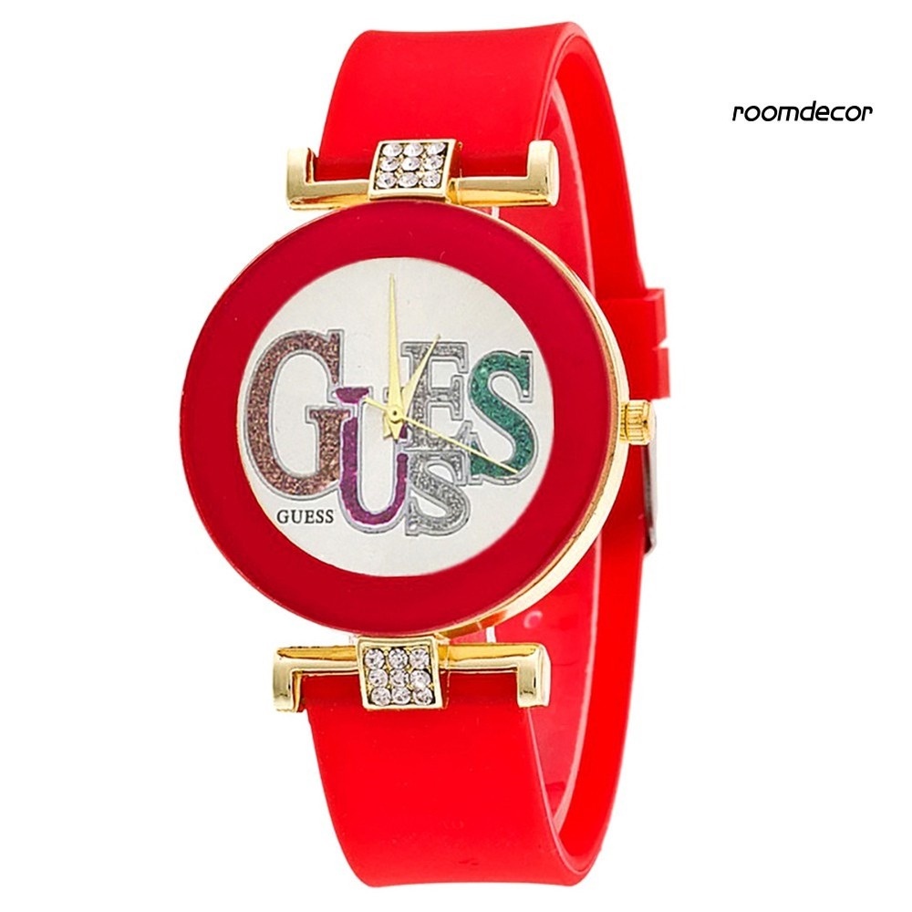 Đồng Hồ Analog Máy Quartz Mặt Tròn Dây silicone