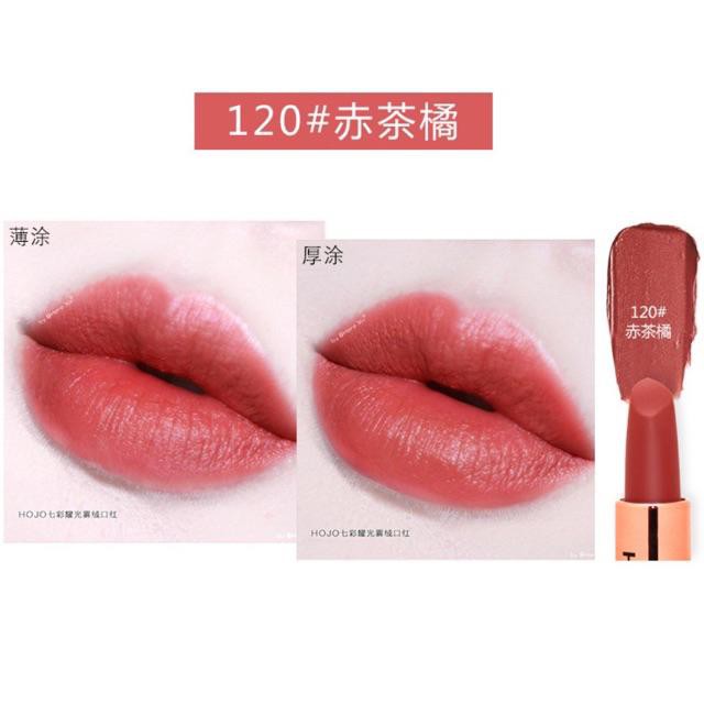 [Sale] Son Lì HoJo Sand Glitter Matte Lipstick đính đá lấp lánh Màu 646 : Đỏ Nâu nội địa Trung