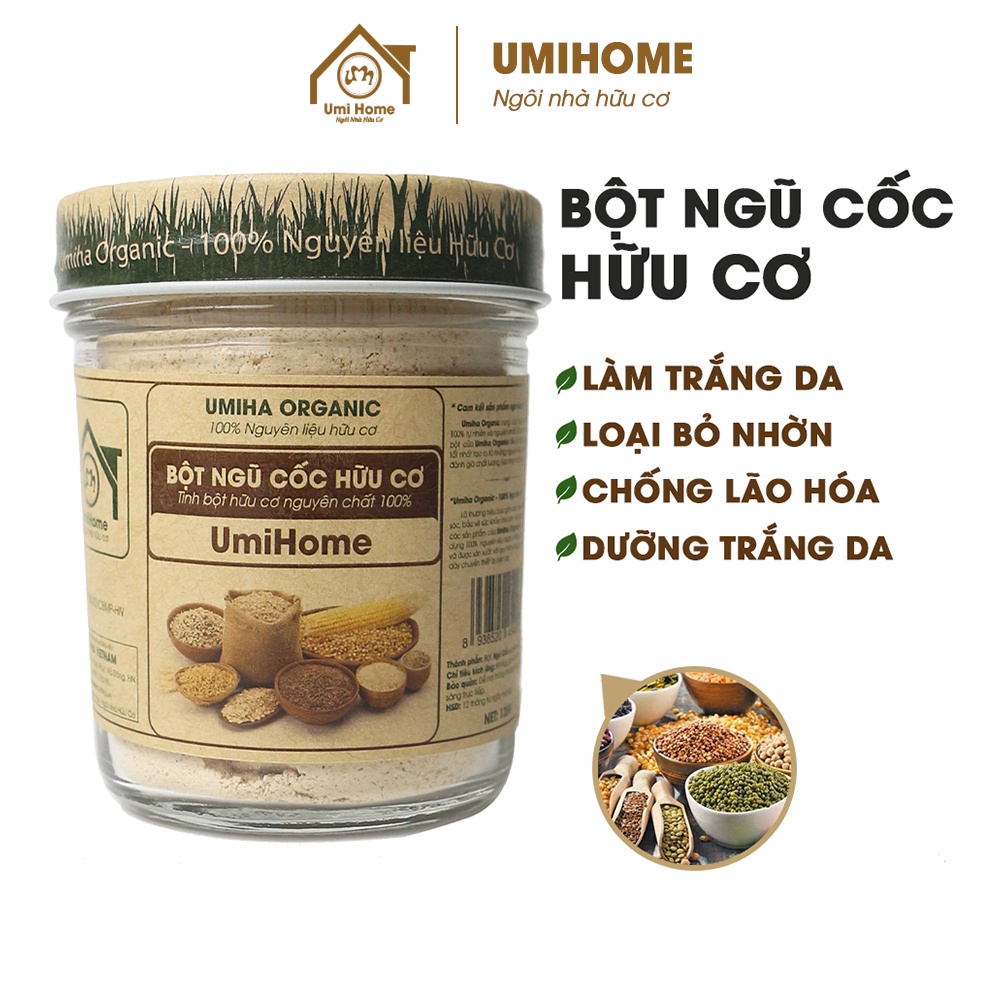 Bột đắp mặt Ngũ Cốc nguyên chất UMIHOME 135g chống lão hóa làm trắng da hiệu quả