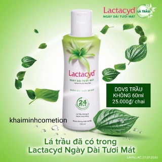 Dung dịch vệ sinh trầu không lactacyd 60ml