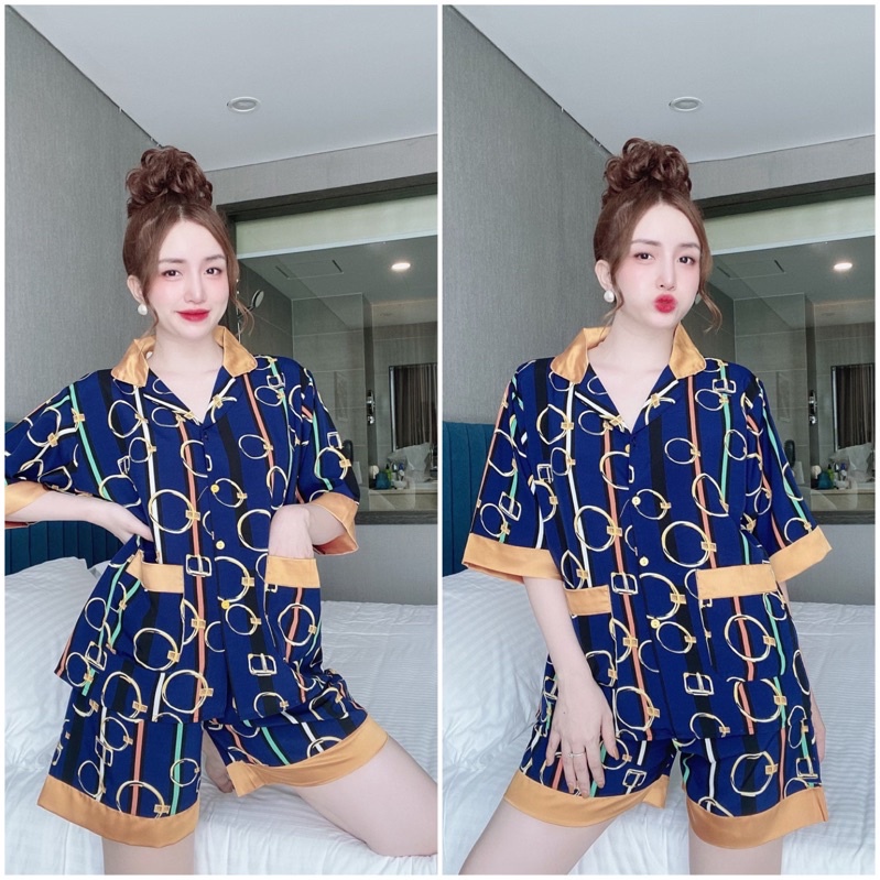 Đồ bộ nữ lụa Nhật bigsize hàng thiết kế, Đồ bộ mặc nhà pijama chất vải mát (50 - 110kg)