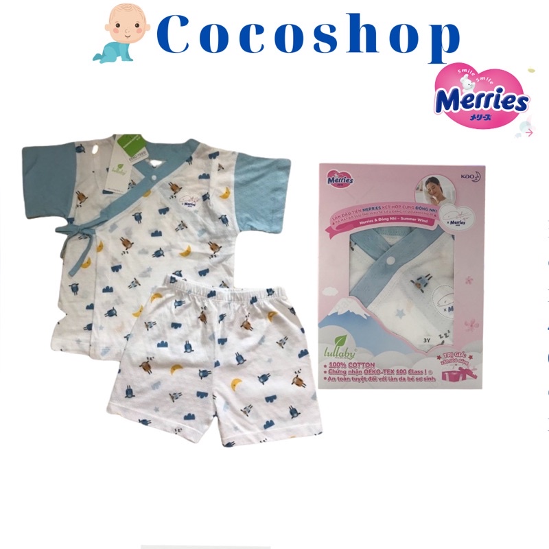 Lullaby-Bộ quần áo Yukata cao cấp 100% cotton siêu thoáng cho bé( quà tặng bỉm Merries)