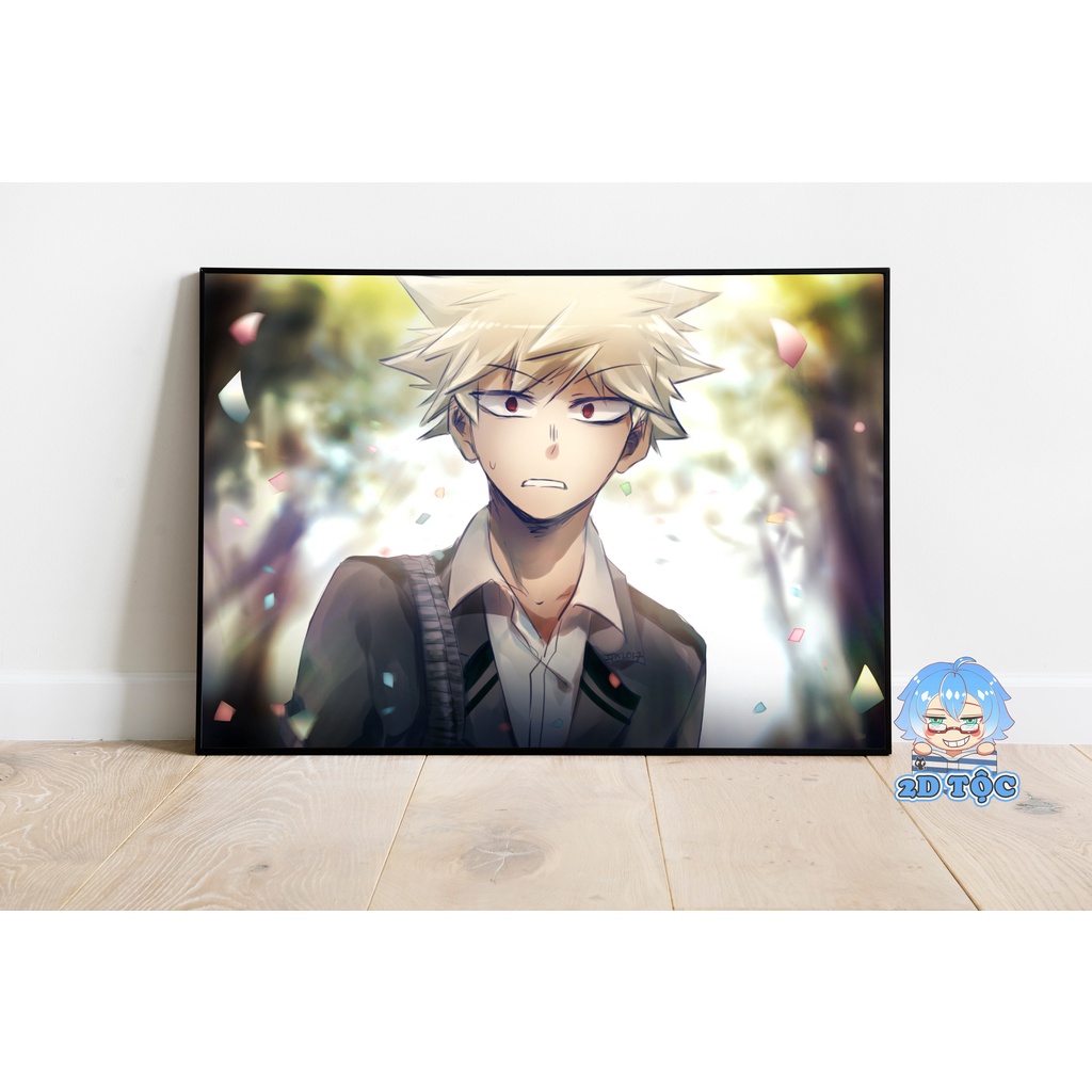 Tranh poster A3 Bakugo Katsuki (4) Anime My Hero Academia chất liệu giấy cao cấp - 2D Tộc Shop