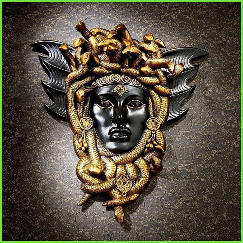 Mô Hình Tượng Thần Thoại Hy Lạp Medusa Cổ Điển Bằng Nhựa Resin Trang Trí Nhà Cửa