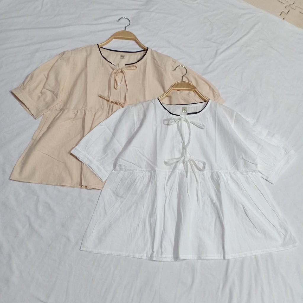 áo sơ mi nữ ngắn tay cổ tròn có video+ ảnh thật | BigBuy360 - bigbuy360.vn