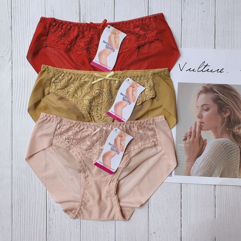 Combo 10 Quần Lót Nữ Beautyful Sping Phối Ren 5402 Form To XXL