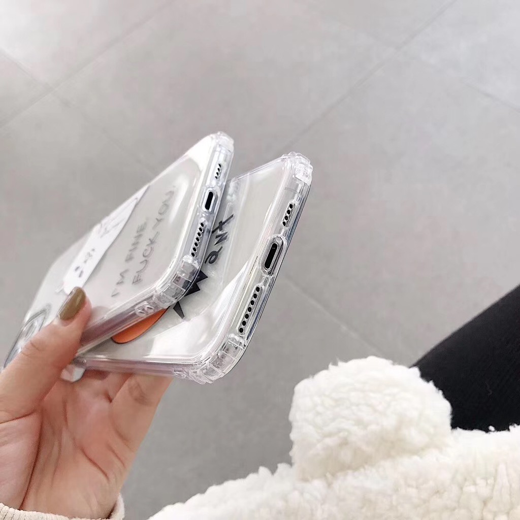Ốp điện thoại TPU dẻo hình hoạt hình chú mèo nền trong suốt dễ thương cho IPHONE11 11PRO 11PROMAX 7PLUS 8PLUS | BigBuy360 - bigbuy360.vn