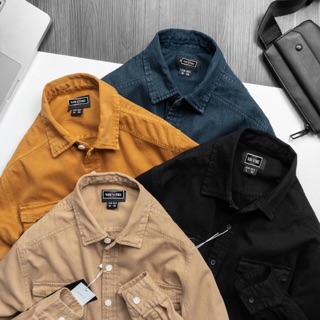 Sơ mi jeans nam túi ngực , dáng vừa , mềm co dãn , áo sơ mi bò từ n4mstore