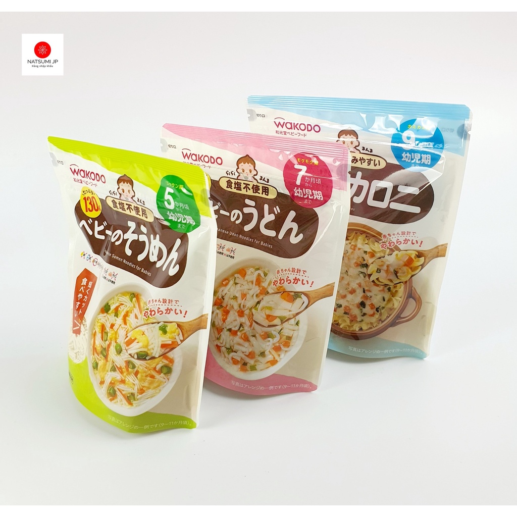 Mì Nui Ăn Dặm Wakodo Cho Bé Nhật Bản ( Date T9/2023)
