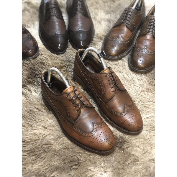 [Giày 2hand] [Size 40] [TonaShoe] Giày Tây Kiểu Dáng Wingtips Full Brouge Màu Nâu Phiên Bản Heritage Cao Cấp