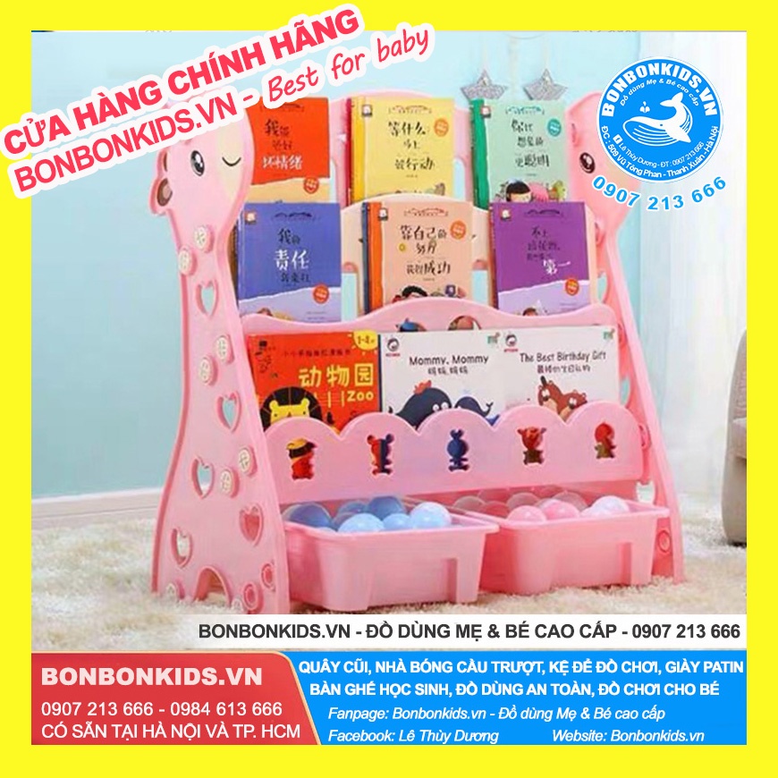 Kệ sách cho bé, giá sách cho bé gái